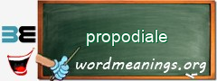 WordMeaning blackboard for propodiale
